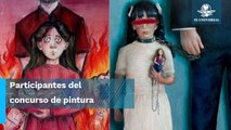 Pintan niños y adolescentes la cruda realidad que se vive en algunas partes de nuestro país