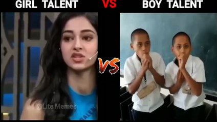 Girl Talent vs Boy Talent  Funny Memes