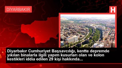 下载视频: Diyarbakır Cumhuriyet Başsavcılığı, kentte depremde yıkılan binalarla ilgili yapım kusurları olan ve kolon kestikleri iddia edilen 29 kişi hakkında...