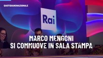 Marco Mengoni si commuove in sala stampa