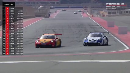 Porsche Cup Middle East Dubai 2023 Race 2 Final Lap Jones Levi Great Battle 2nd