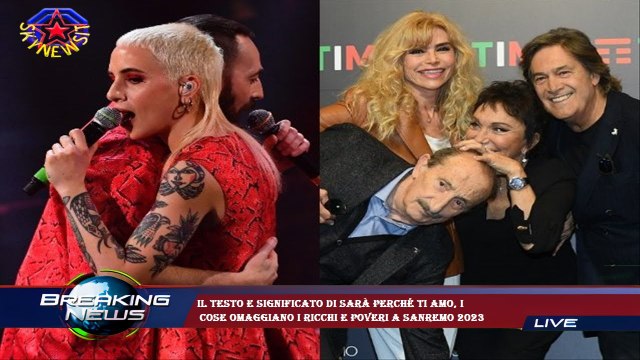 Il testo e significato di Sarà perché ti amo, i Cose omaggiano i Ricchi e Poveri a Sanremo 2023