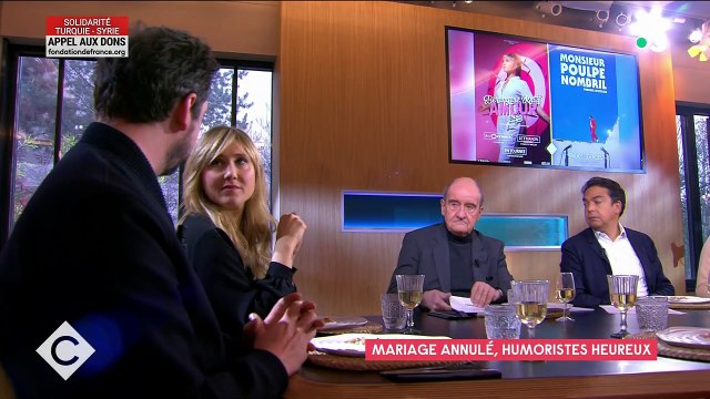 Bérengère Krief et Monsieur Poulpe racontent l'annulation de leur mariage dans C à Vous