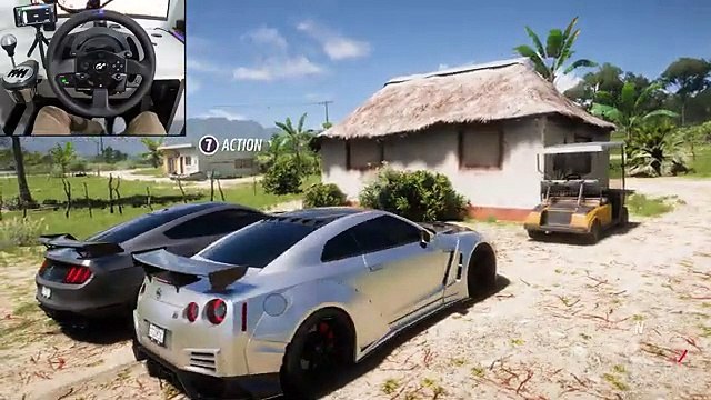 Nissan GTR NISMO Ford Mustang Shelby GT500 Forza Horizon 5 Thrustmaster T300RS gameplay_360p