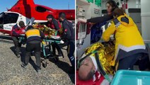 130 saat sonra ailesiyle enkazdan çıkan babanın ambulanstaki sözleri herkesi ağlattı: Sizi rahatsız ediyorum
