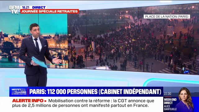 Mobilisation contre la réforme des retraites: fin de manifestation sans trouble majeur à Paris