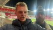James Copley and Joe Nicholson react as Sunderland defeat Reading in Championship