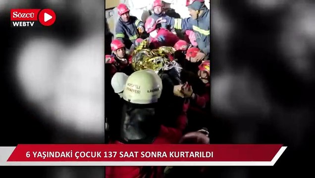 6 yaşındaki çocuk 137 saat sonra kurtarıldı