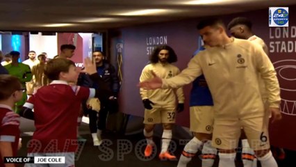Watch hilarious moment cheeky West Ham mascot taunts Thiago Silva in tunnel – but Chelsea captain sees funny side
