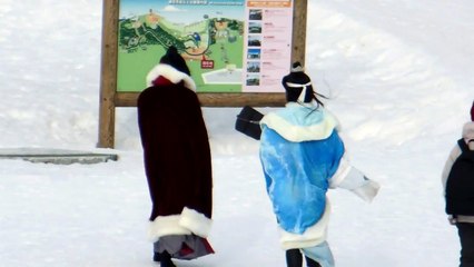 Cosplayers in the Snow in Japan