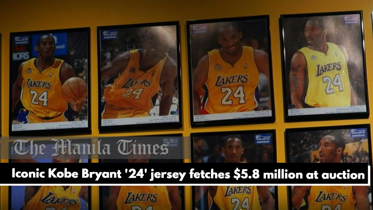 Iconic Kobe Bryant '24' jersey fetches $5.8 million at auction