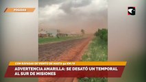Advertencia amarilla: se desató un temporal al sur de Misiones