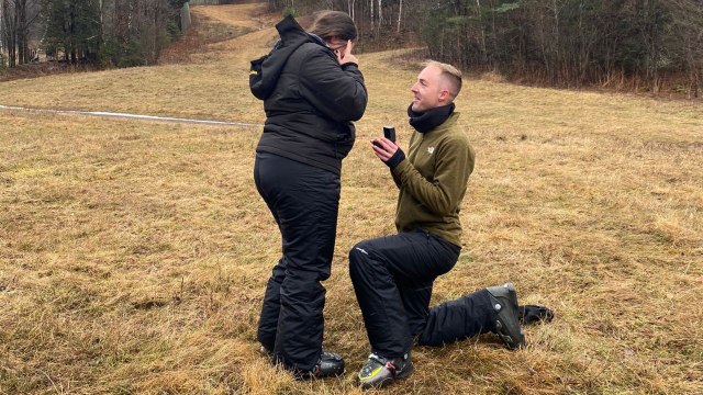 Dad Provides Hilarious Commentary While Recording Daughter's Surprise Engagement | Happily TV