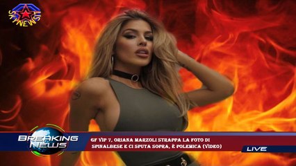 Gf Vip 7, Oriana Marzoli strappa la foto di  Spinalbese e ci sputa sopra, è polemica (Video)