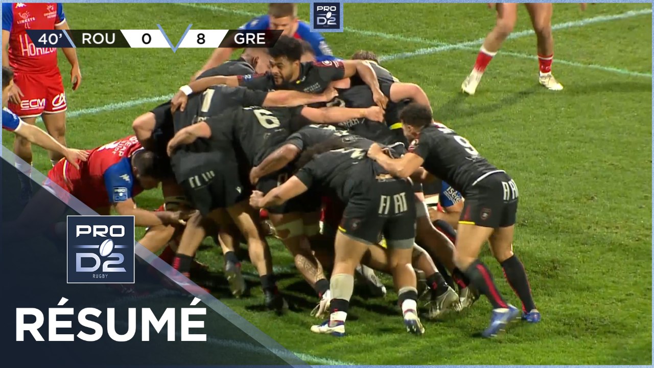 PRO D2 - Résumé Rouen Normandie Rugby-FC Grenoble Rugby: 3-11 - J20 - Saison 2022/2023