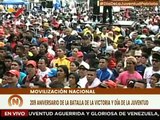 Jóvenes venezolanos conmemoran los 209 años de la Batalla de la Victoria y Día de la Juventud