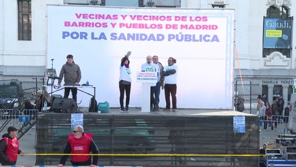 Manifestación multitudinaria en Madrid en defensa de la sanidad pública