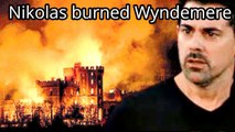 General Hospital Shocking Spoilers Nikolas escapes from freezer, burns Wyndemere Castle to get revenge on Ava