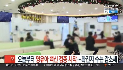 오늘부터 영유아 백신 접종 시작…확진자 수는 감소세