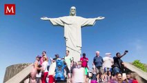 Rayo cae sobre cabeza del Cristo Redentor, en Brasil; captan momento exacto