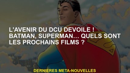 L'avenir du DCU a dévoilé! Batman, Superman… quels sont les prochains films?
