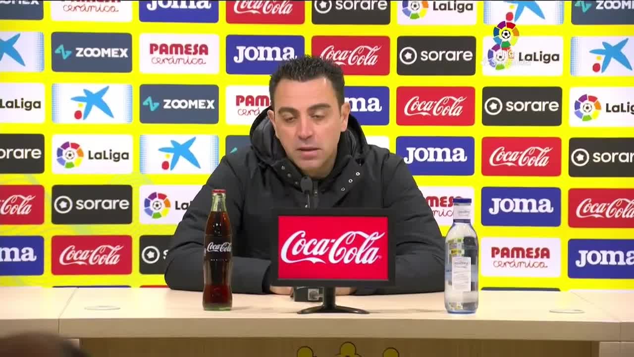 Rueda de prensa de Xavi tras el Villarreal vs. Barcelona