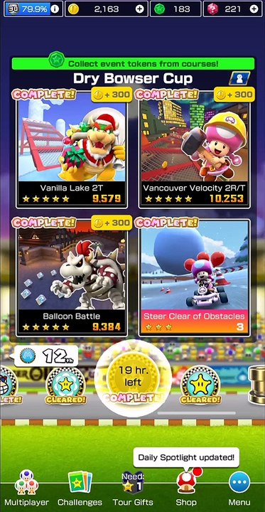 Mario Kart Tour: Holiday Tour: Dry Bowser Cup  for  Coins  Take  2