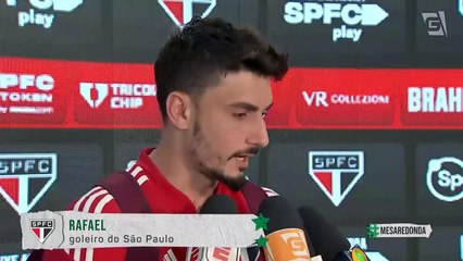 Goleiro Rafael fala sobre vitória do São Paulo contra o Santos no clássico