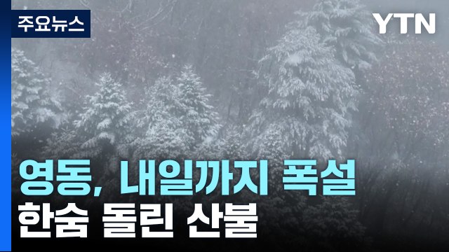 [날씨] 영동, 내일까지 최고 20cm 폭설...한숨 돌린 산불 / YTN