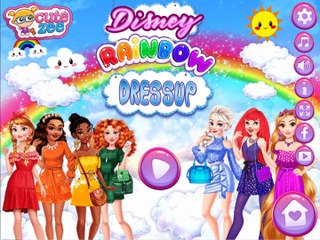 Frozen Disney Rainbow Dressup - Frozen Games