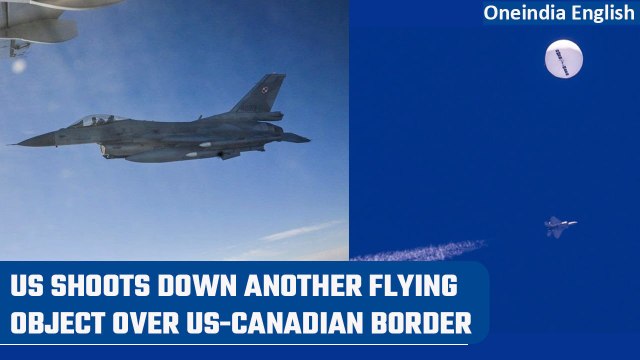 US shoots down another flying object over US-Canadian border; 4th such incident | Oneindia News