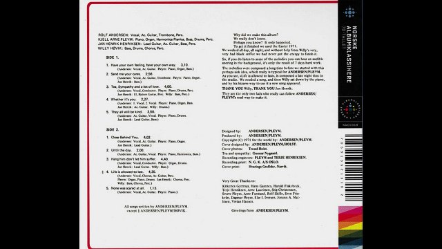 Andersen / Pleym – Have Your Own Feeling, Have Your Own Way Pop Psychedelic Rock, Ballad, Pop Rock