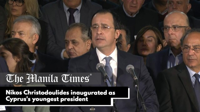 Nikos Christodoulides inaugurated as Cyprus's youngest president