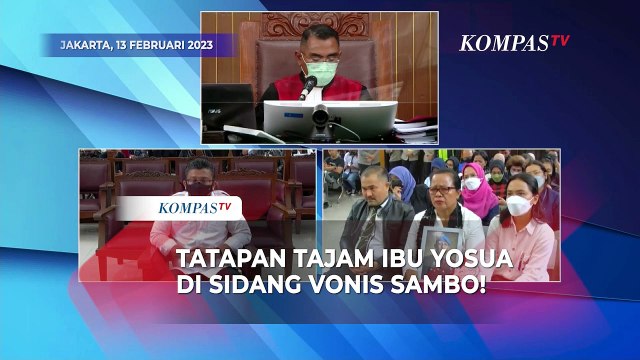 Tatapan Tajam Ibu Yosua ke Arah Ferdy Sambo saat Sidang Vonis