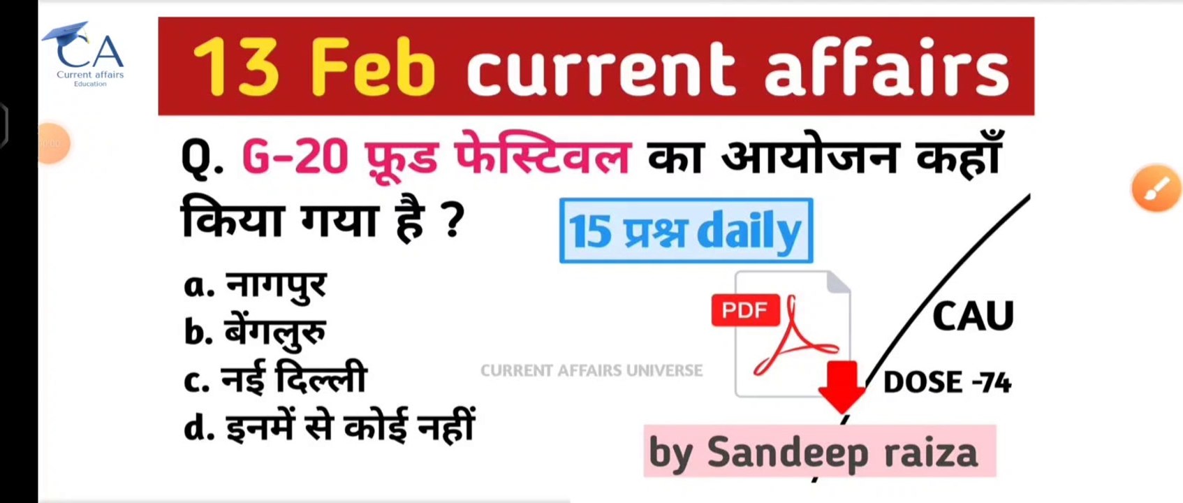 13 February 2023 current affairs | daily current affairs| current affairs in Hindi | current affairs for railway, SSC, upsc