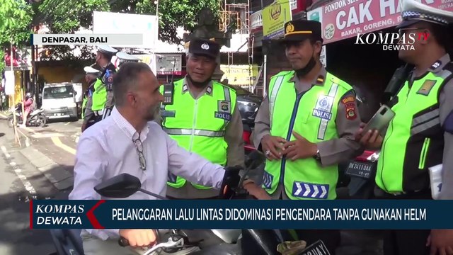Pengendara Tanpa Helm Dominasi Pelanggar Lalu Lintas