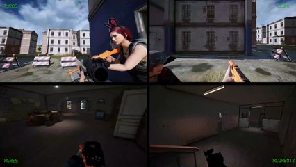 47 sec of PUBG - 4 camera action [ENEMY Team FPP]