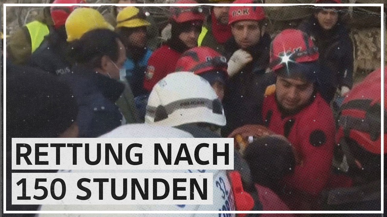 Erdbeben: Hilfskräfte retten Kind und junge Frau nach mehr als 150 Stunden