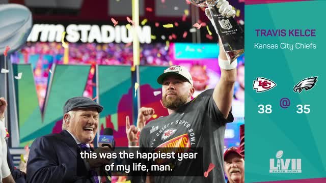 Emotional Travis Kelce will 'cherish Super Bowl win forever'