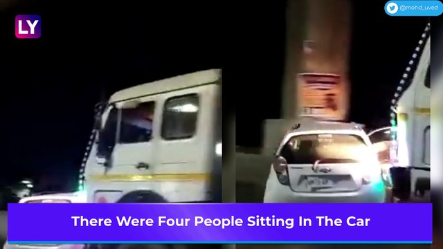 Meerut Shocker: Drunk Man In Uttar Pradesh Drags Car With Container Truck For 3 km