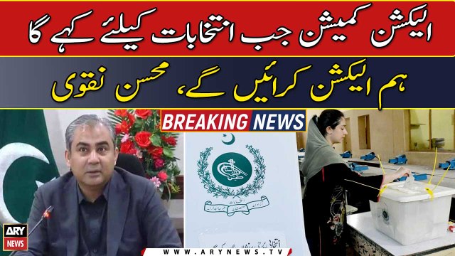 We will hold elections when Election Commission asks for elections, Mohsin Naqvi