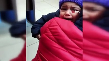 Depremde ayrı düşen baba ve kızından en duygusal buluşma