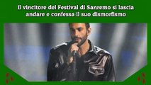 Il vincitore del Festival di Sanremo si lascia andare e confessa il suo dismorfismo