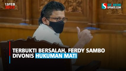 Terbukti Bersalah, Ferdy Sambo Divonis Hukuman Mati