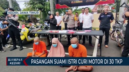 Kompak! Pasangan Suami Istri Ini Curi Motor di 30 TKP