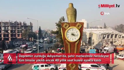 Her yer yıkıldı, bir tek o ayakta kaldı! Ölüm saati dikkat çekti
