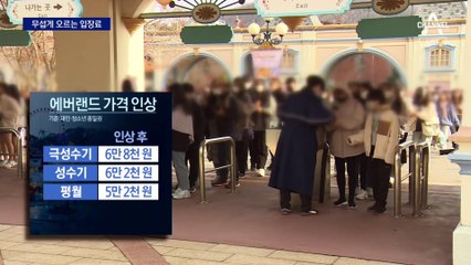 무섭게 오르는 입장료…4인 가족 놀이공원 가면 30만 원 ‘훌쩍’