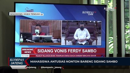 Mahasiswa Antusias Nonton Bareng Sidang Vonis Sambo