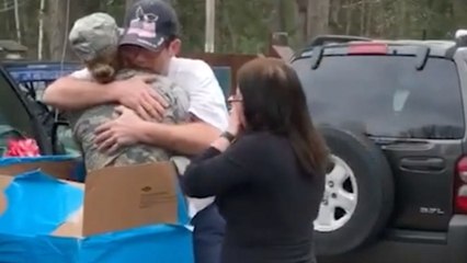 Military Daughter Surprises Dad On Birthday By Jumping Out Of Present