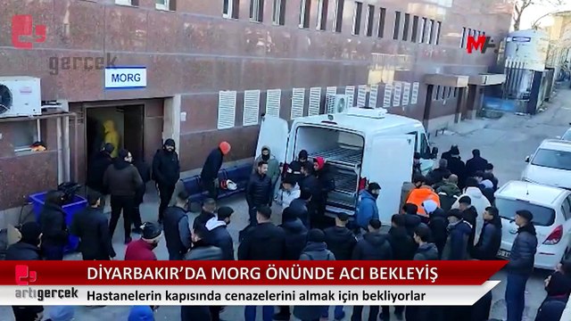 Diyarbakır'da morg önünde acı bekleyiş